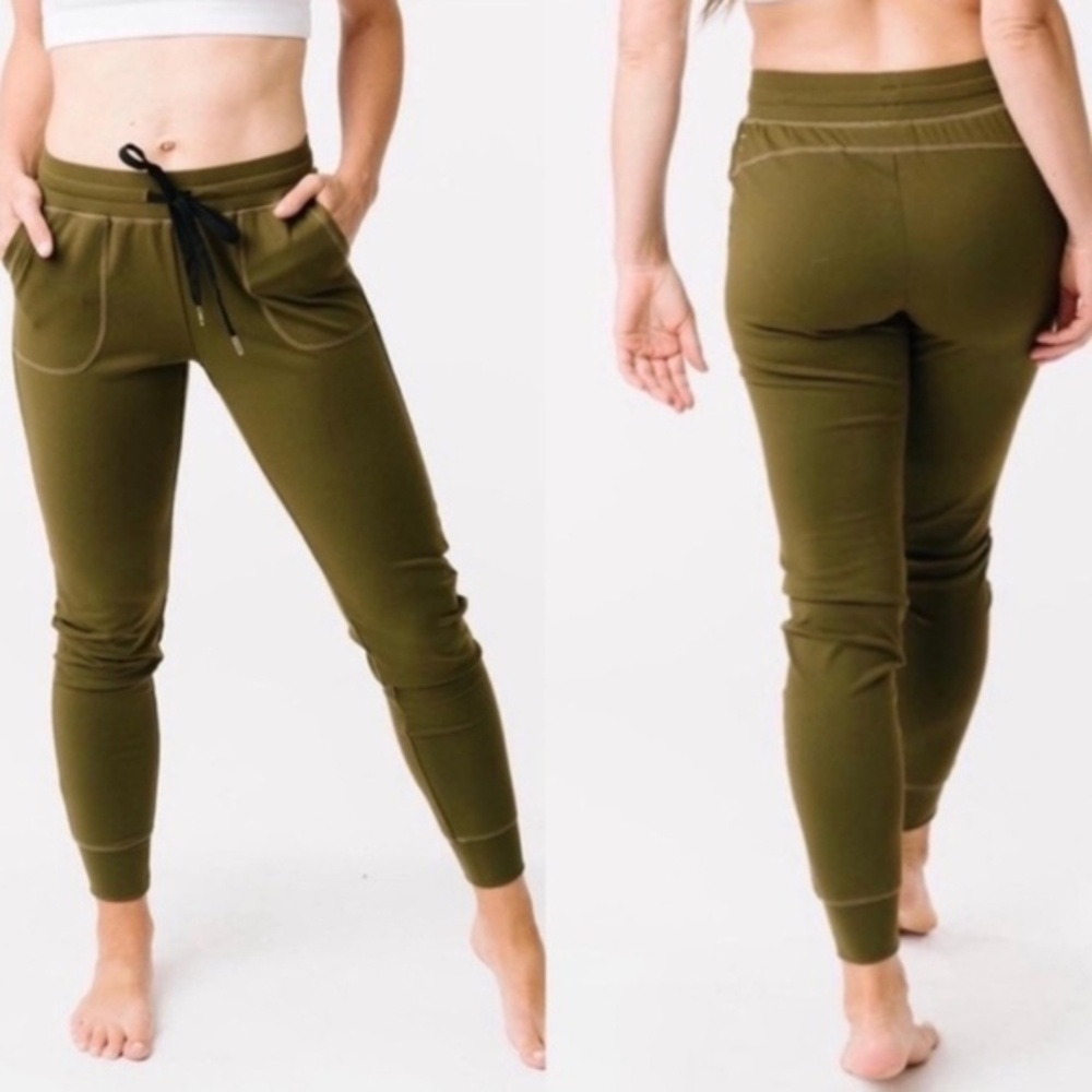 Zyia Active Unwind Olive Green Jogger